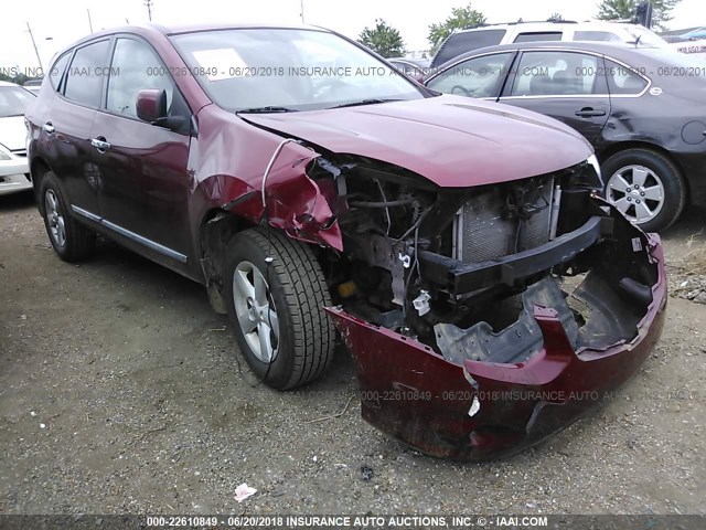JN8AS5MT3DW037339 - 2013 NISSAN ROGUE S/SV RED photo 1