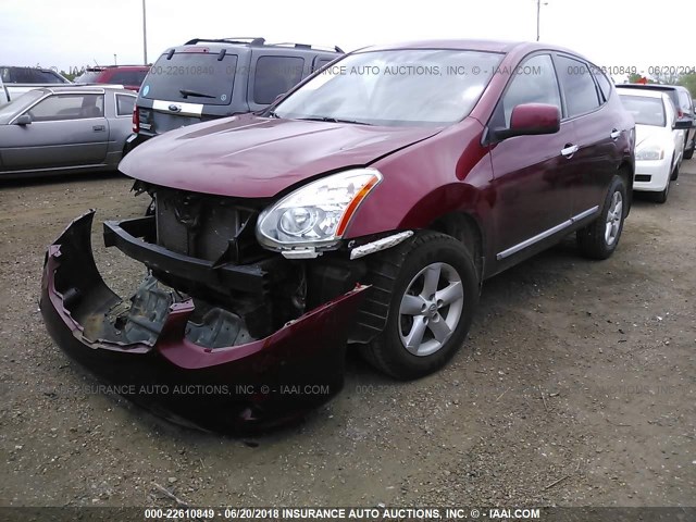 JN8AS5MT3DW037339 - 2013 NISSAN ROGUE S/SV RED photo 2