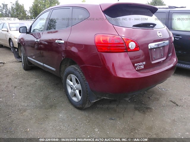 JN8AS5MT3DW037339 - 2013 NISSAN ROGUE S/SV RED photo 3