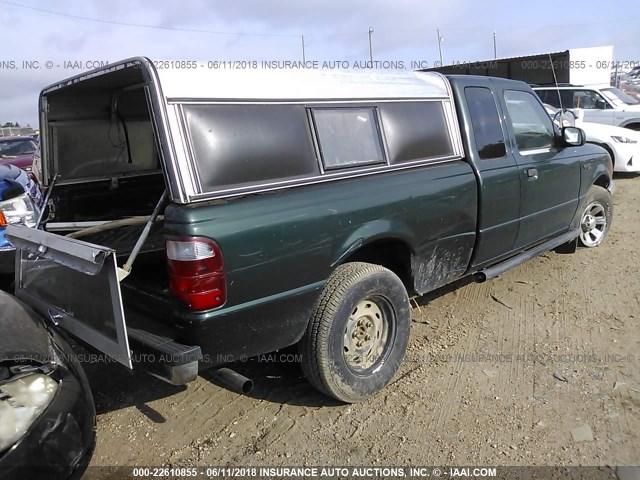 1FTYR44E82PA76534 - 2002 FORD RANGER SUPER CAB GREEN photo 4