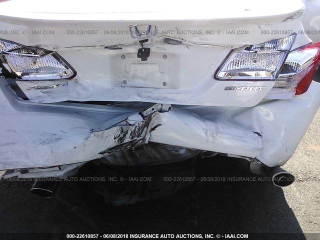 1HGCR2F53FA190141 - 2015 HONDA ACCORD SPORT WHITE photo 6