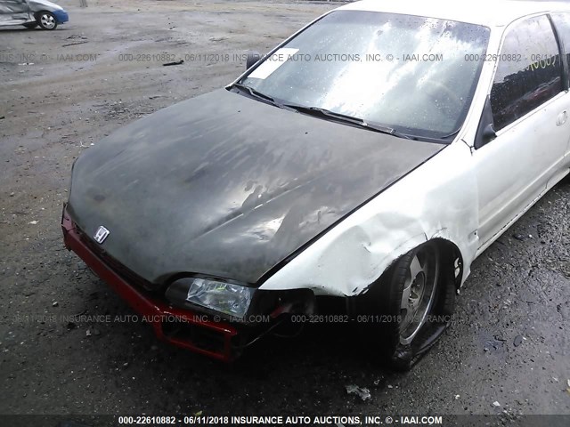 2HGEH2356PH501659 - 1993 HONDA CIVIC CX WHITE photo 6