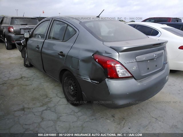 3N1CN7AP1DL864926 - 2013 NISSAN VERSA S/S PLUS/SV/SL GRAY photo 3