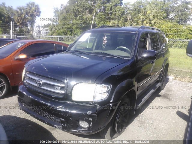 5TDBT48A83S179202 - 2003 TOYOTA SEQUOIA LIMITED BLACK photo 2