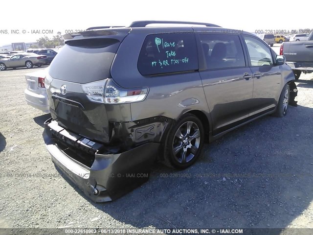 5TDXK3DCXBS072192 - 2011 TOYOTA SIENNA SPORT GRAY photo 4