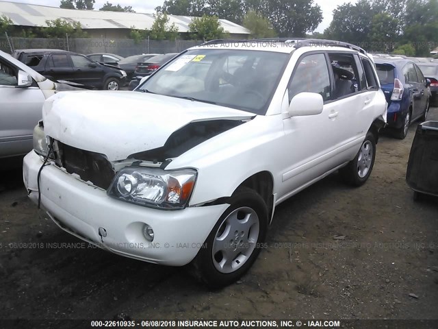 JTEEP21A570207977 - 2007 TOYOTA HIGHLANDER SPORT/LIMITED WHITE photo 2