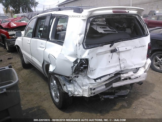 JTEEP21A570207977 - 2007 TOYOTA HIGHLANDER SPORT/LIMITED WHITE photo 3