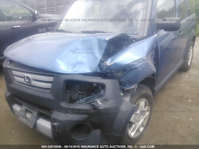 5J6YH28328L008112 - 2008 HONDA ELEMENT LX BLUE photo 6