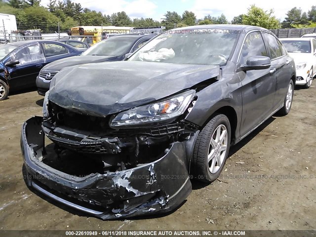 1HGCR3F87EA012568 - 2014 HONDA ACCORD EXL GRAY photo 2