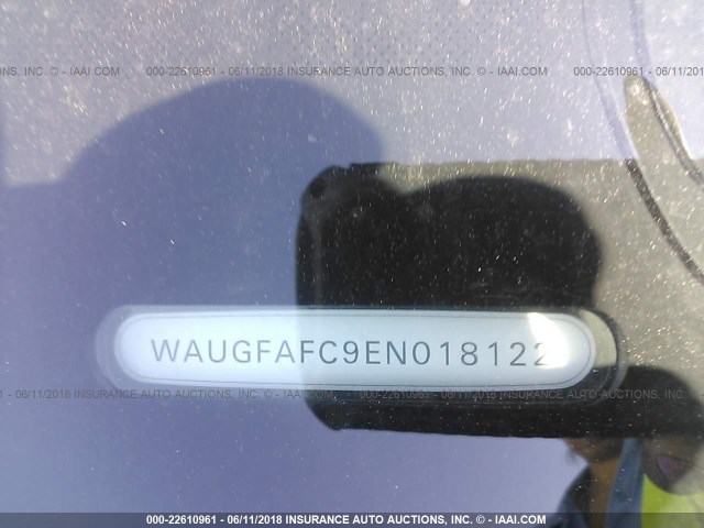 WAUGFAFC9EN018122 - 2014 AUDI A6 PREMIUM PLUS BLACK photo 9