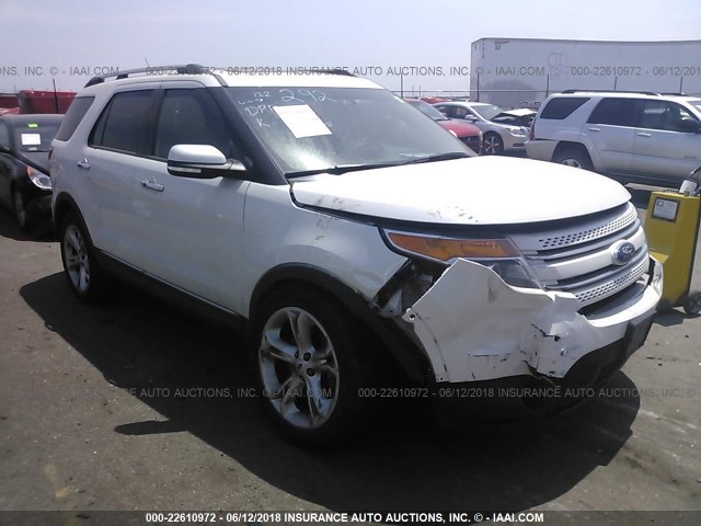 1FM5K8F80EGB96883 - 2014 FORD EXPLORER LIMITED WHITE photo 1