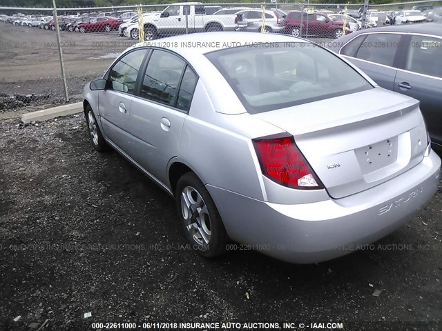 1G8AL52FX4Z172302 - 2004 SATURN ION LEVEL 3 SILVER photo 3