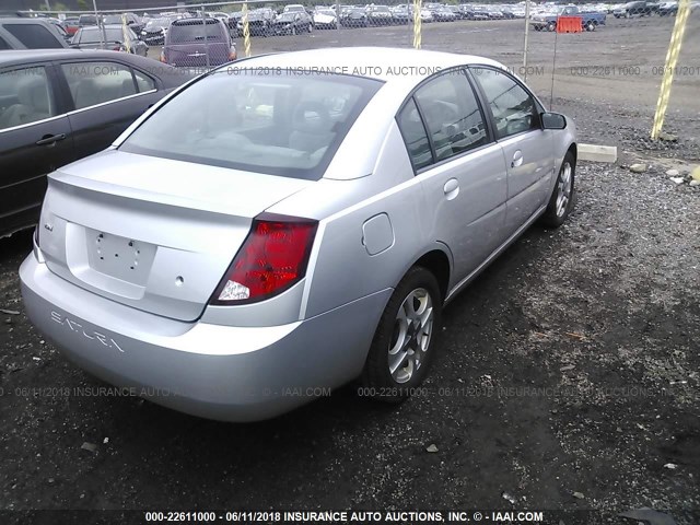 1G8AL52FX4Z172302 - 2004 SATURN ION LEVEL 3 SILVER photo 4