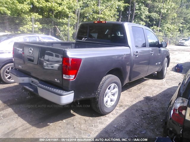 1N6AA07A45N577587 - 2005 NISSAN TITAN XE/SE/LE GRAY photo 4