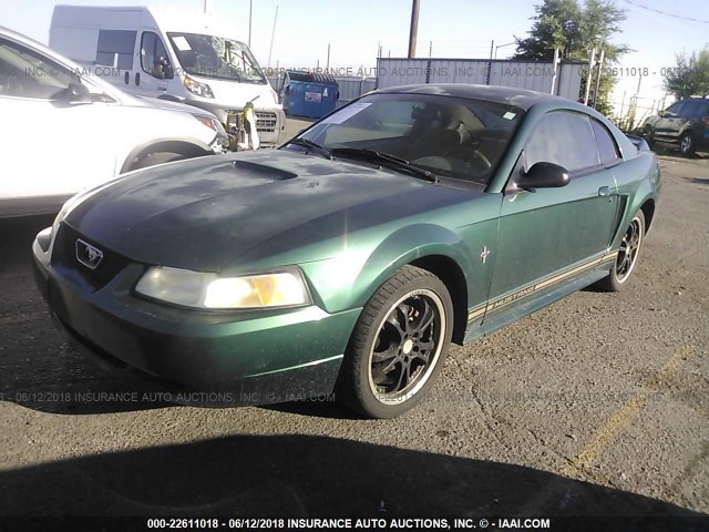 1FAFP4048YF304644 - 2000 FORD MUSTANG GREEN photo 2