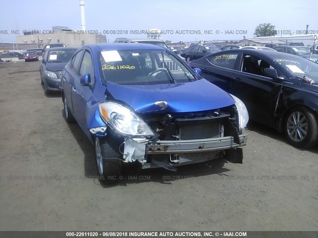 3N1CN7AP0CL813738 - 2012 NISSAN VERSA S/SV/SL BLUE photo 6