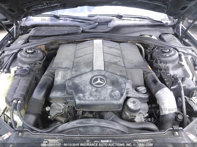 WDBPJ75J82A029344 - 2002 MERCEDES-BENZ CL 500 GRAY photo 10