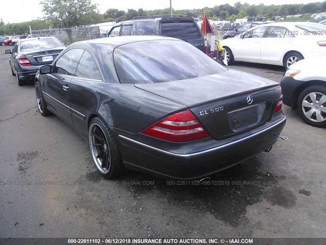 WDBPJ75J82A029344 - 2002 MERCEDES-BENZ CL 500 GRAY photo 3