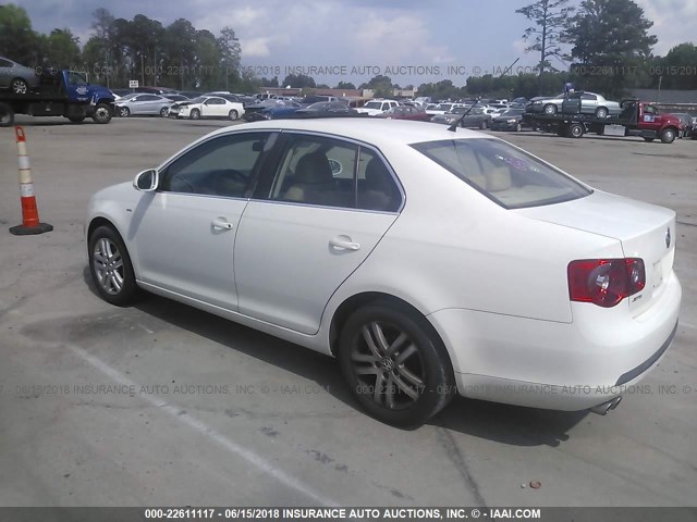 3VWEF71K07M087495 - 2007 VOLKSWAGEN JETTA WOLFSBURG 白色 照片 3