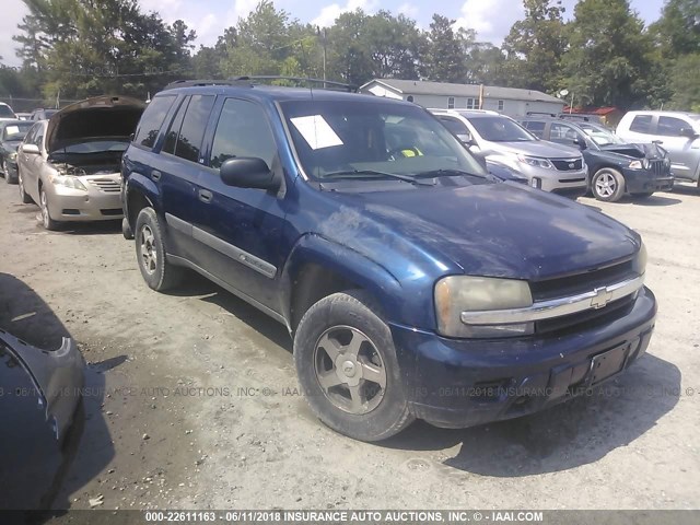 1GNDT13S442335808 - 2004 CHEVROLET TRAILBLAZER LS/LT BLUE photo 1