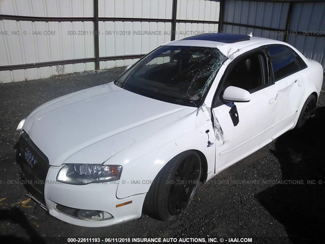 WAUEF78E58A081979 - 2008 AUDI A4 S-LINE 2.0T QUATTRO TURBO WHITE photo 2