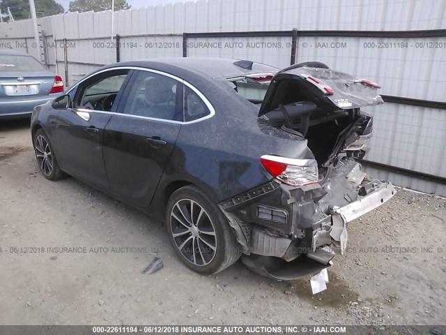 1G4PR5SK1H4109115 - 2017 BUICK VERANO SPORT TOURING GRAY photo 3