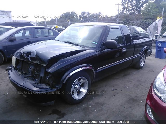 1GTCS19W218172537 - 2001 GMC SONOMA BLACK photo 2