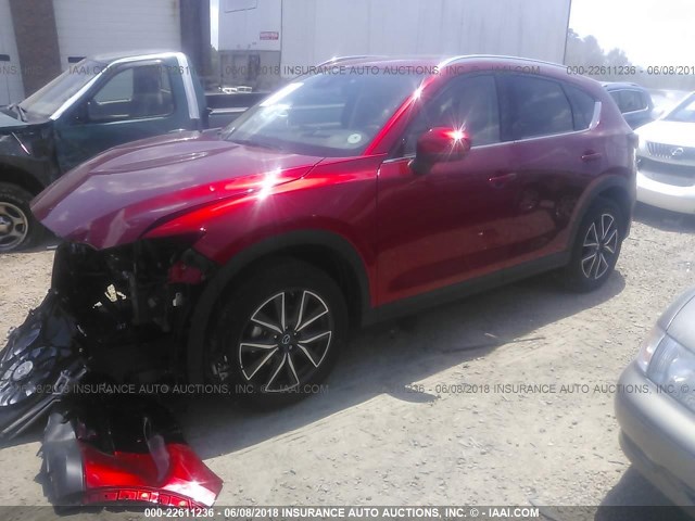 JM3KFADL8H0167307 - 2017 MAZDA CX-5 GRAND TOURING RED photo 2