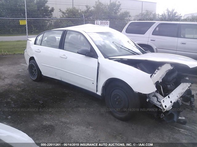 1G1ZS58N47F109785 - 2007 CHEVROLET MALIBU LS WHITE photo 1