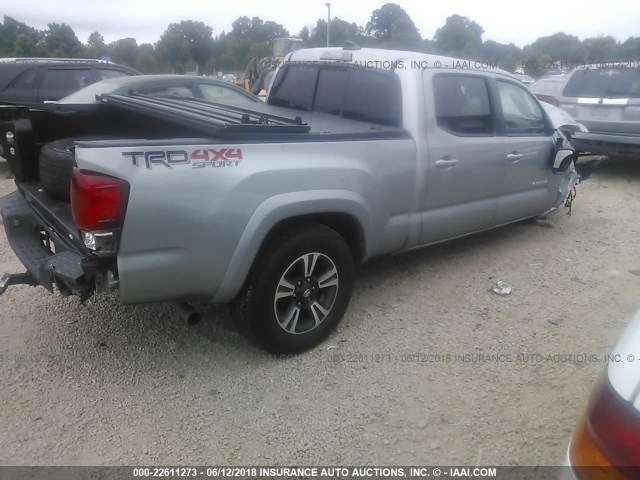 3TMDZ5BN9GM006738 - 2016 TOYOTA TACOMA DBL CAB/SR5/TRD SPORT/OR GRAY photo 4