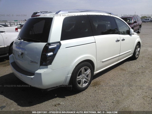 5N1BV28U37N137648 - 2007 NISSAN QUEST S/SE/SL WHITE photo 4