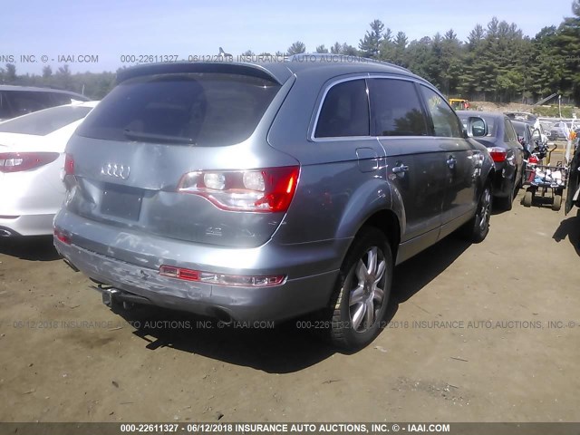 WA1BV74L27D067963 - 2007 AUDI Q7 4.2 QUATTRO PREMIUM GRAY photo 4