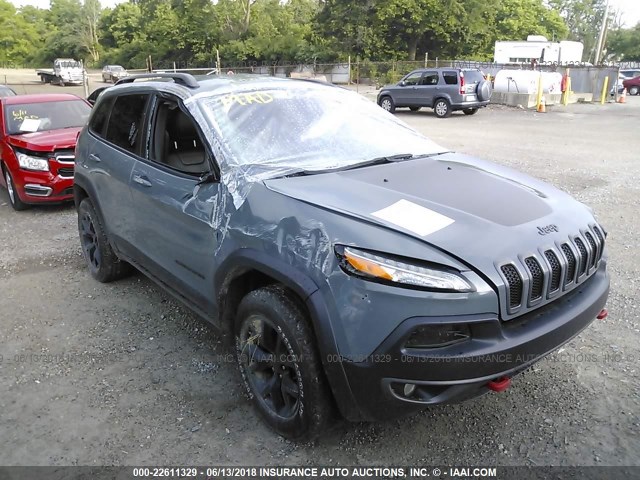 1C4PJMBB6FW614543 - 2015 JEEP CHEROKEE TRAILHAWK 灰色 照片 1