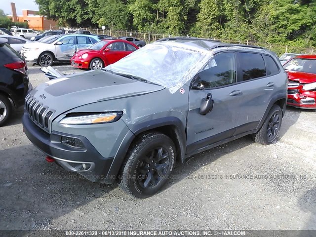 1C4PJMBB6FW614543 - 2015 JEEP CHEROKEE TRAILHAWK 灰色 照片 2