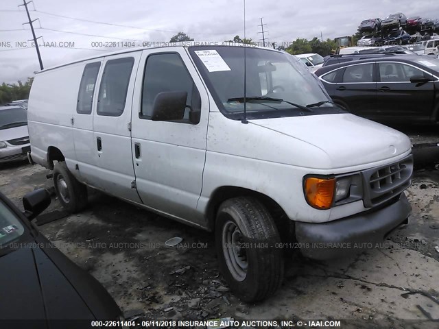 1FTNS24291HB76264 - 2001 FORD ECONOLINE E250 VAN WHITE photo 1