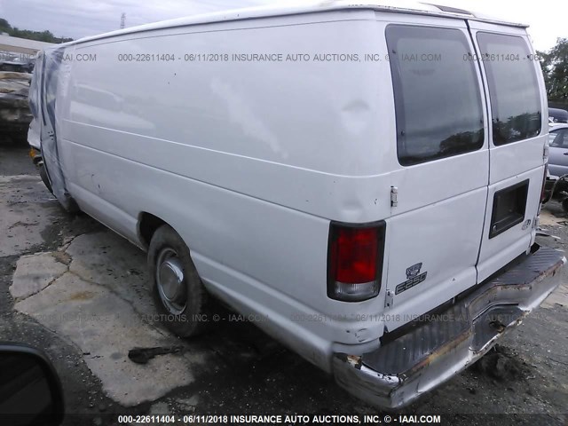 1FTNS24291HB76264 - 2001 FORD ECONOLINE E250 VAN WHITE photo 3