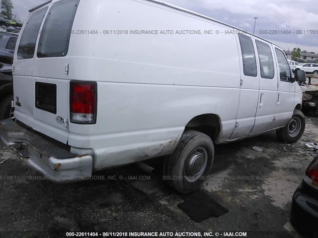 1FTNS24291HB76264 - 2001 FORD ECONOLINE E250 VAN WHITE photo 4