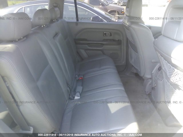 2HKYF18524H556245 - 2004 HONDA PILOT EXL WHITE photo 8