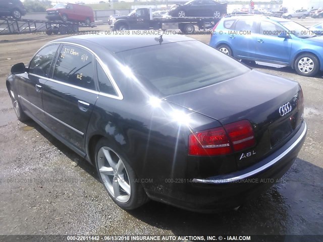 WAUMV94E89N003383 - 2009 AUDI A8 L QUATTRO BLACK photo 3