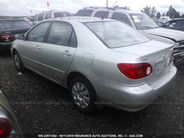 JTDBR32E930004481 - 2003 TOYOTA COROLLA CE/LE SILVER photo 3