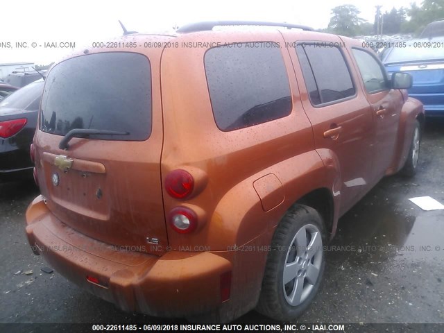 3GNDA13DX8S578511 - 2008 CHEVROLET HHR LS ORANGE photo 4
