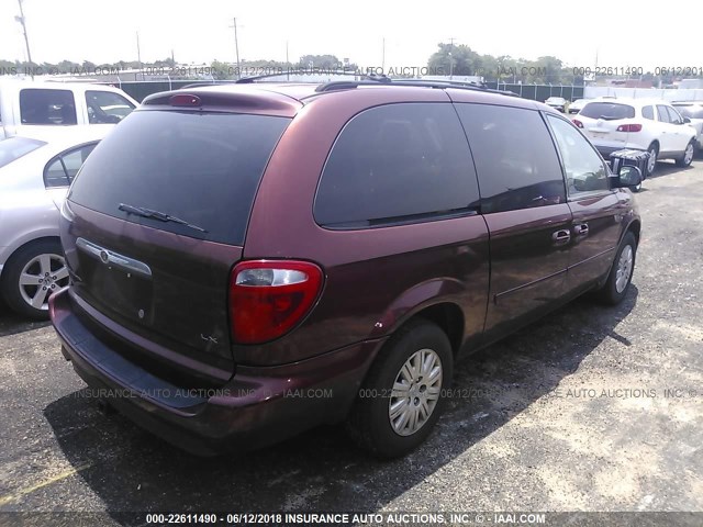 2A4GP44R17R191318 - 2007 CHRYSLER TOWN & COUNTRY LX RED photo 4