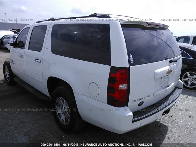 1GNSCJE05BR284908 - 2011 CHEVROLET SUBURBAN C1500 LT WHITE photo 3