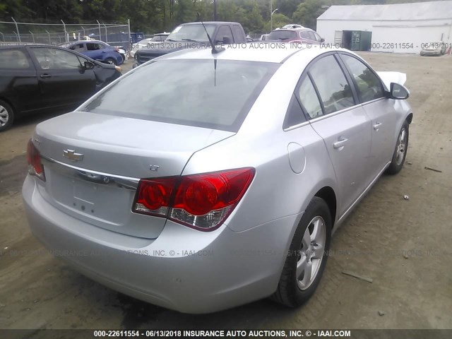 1G1PF5S98B7272126 - 2011 CHEVROLET CRUZE LT SILVER photo 4