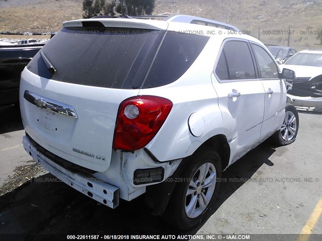 2GNFLGEK4C6146926 - 2012 CHEVROLET EQUINOX LTZ WHITE photo 4