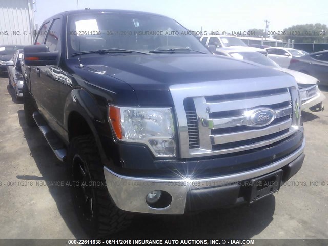 1FTRW12859FA45153 - 2009 FORD F150 SUPERCREW BLACK photo 1