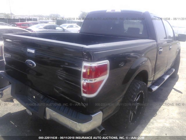 1FTRW12859FA45153 - 2009 FORD F150 SUPERCREW BLACK photo 4