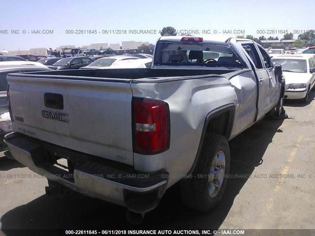 1GT12ZE84FF615397 - 2015 GMC SIERRA K2500 SLT SILVER photo 4