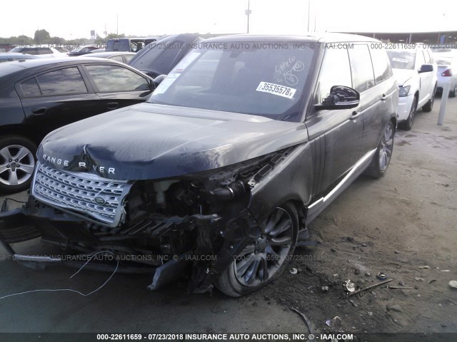 SALGS2EF0GA262552 - 2016 LAND ROVER RANGE ROVER SUPERCHARGED BLACK photo 2