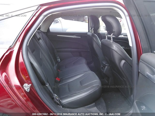 3FA6P0K98ER135547 - 2014 FORD FUSION TITANIUM RED photo 8